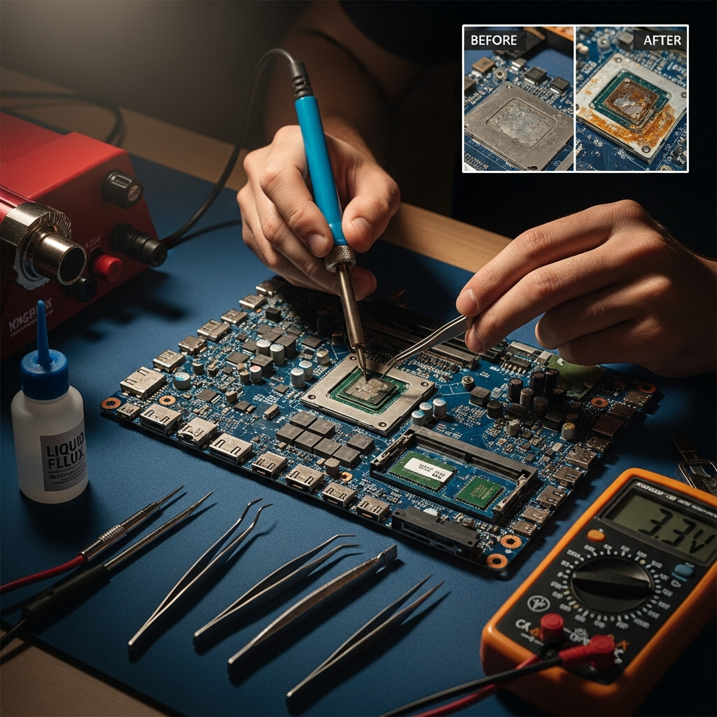 Laptop Motherboard PCB Repair Guide – Fix or Replace?