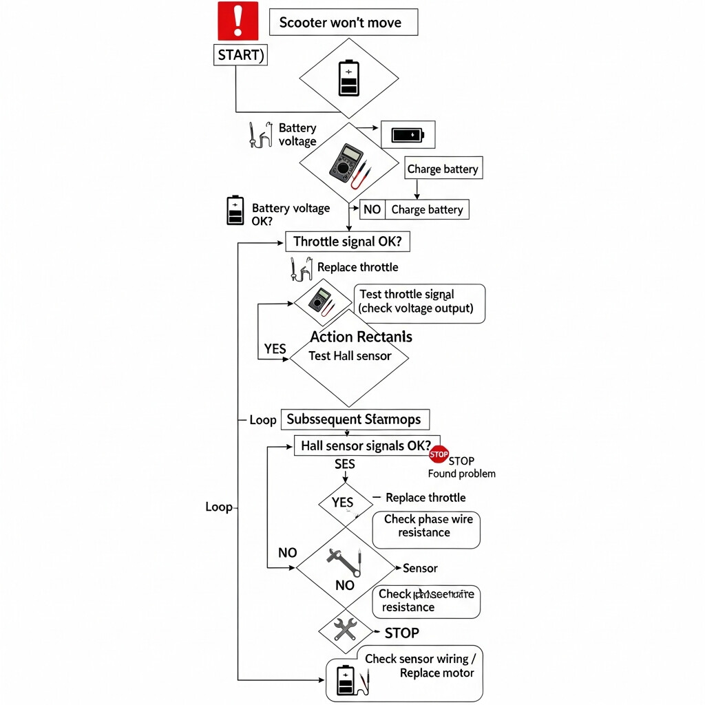 electric scooter motor failure symptoms diagram